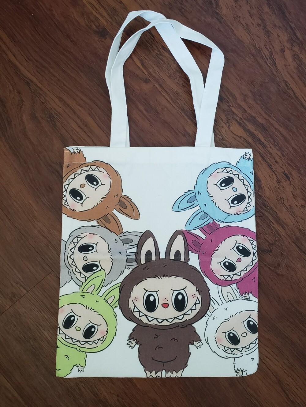 Labubu Chic Kawaii Retro Eco Friendly Trendy Packable Sturdy Reusable Tote Bag